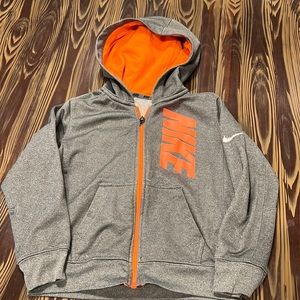 Nike Jacket gray and orange boy’s small